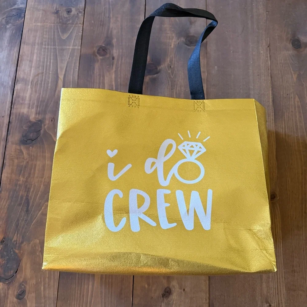 Gold 'I Do Crew' Tote Gift Bag